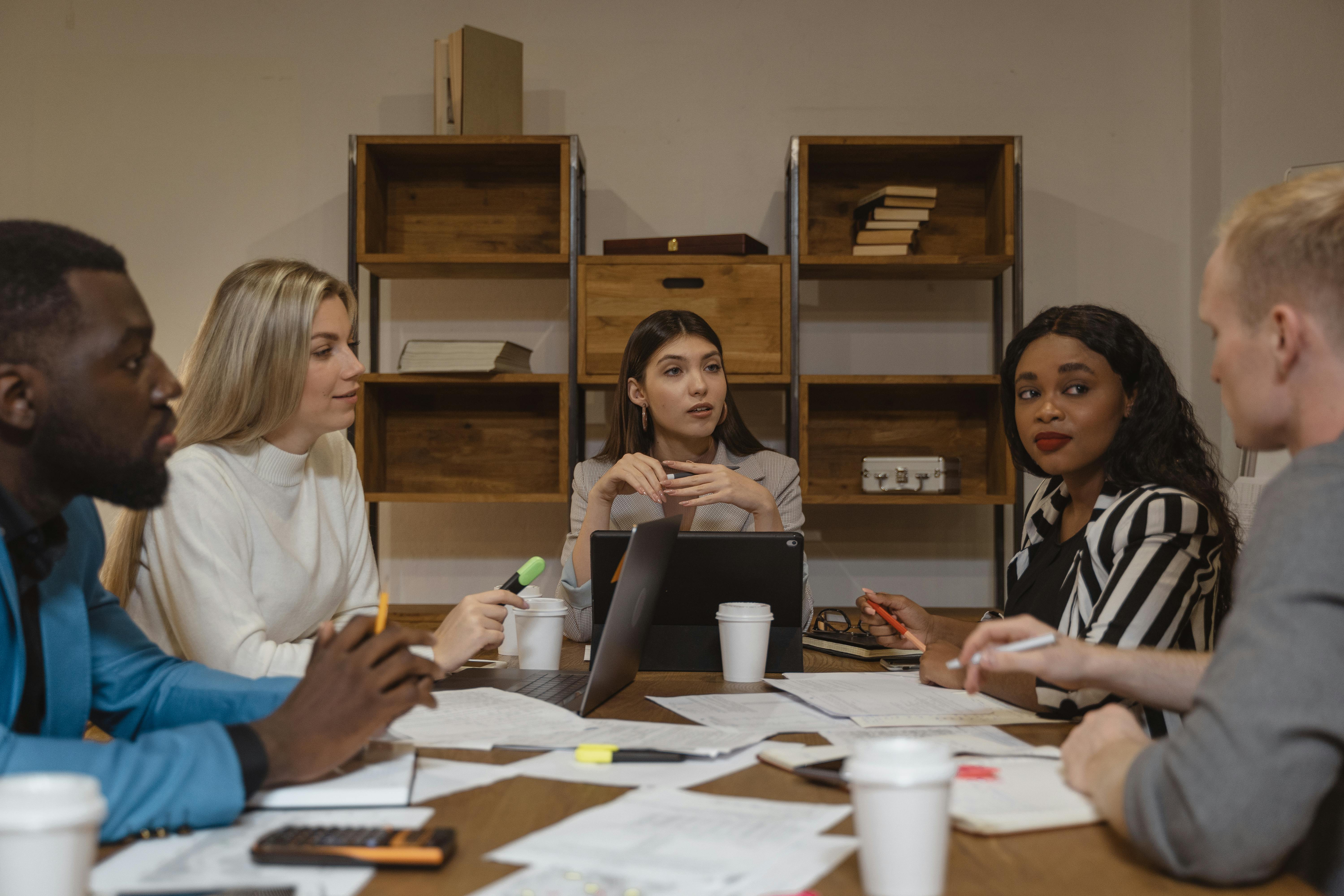 A group of HR people in a meeting